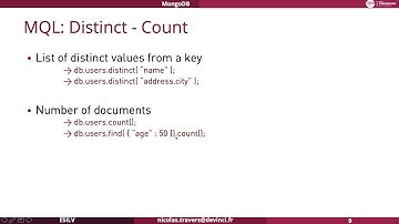 MongoDB 4   distinct   count