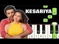 Kesariya Song 🔥 | Piano tutorial | Piano Notes | Piano Online #pianotimepass #kesariya