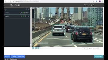 Bounding boxes around objects in videos