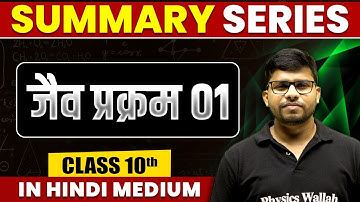 Summary of जैव प्रक्रम 01 | Biology | Class 10th Hindi Medium