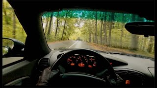 Porsche Boxster 986 POV scenic autumn drive