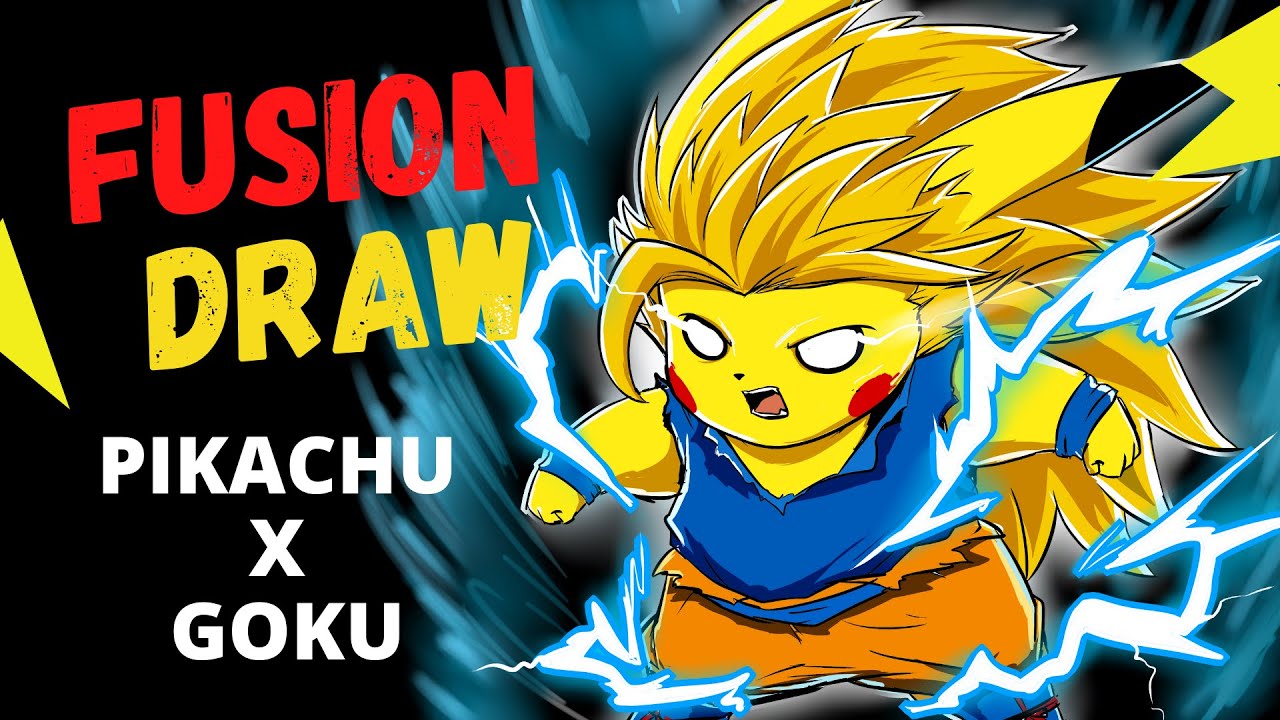  Drawing  Pikachu Fusion  Goku FusionDraw YouTube