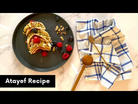 Best Lebanese Atayef with Ashta Recipe | Easy middle eastern Atayif Dessert Recipe