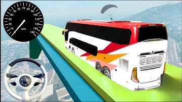 Crazy Bus Mega Ramp Impossible Racing - Bus Stunts Impossible Tracks - Android GamePlay