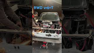 Test fitting the RWD vr6 # mk1 golf