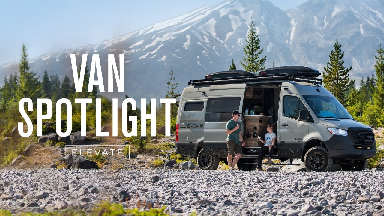 Van Spotlight Elevate Outside Van 4wd Mercedes Benz Sprinter 170 Van Conversion Tour Youtube