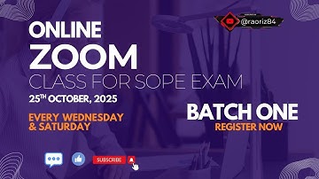 Recorded Zoom Class – SOPE Preparation | Batch 1 | 25 Oct 2025