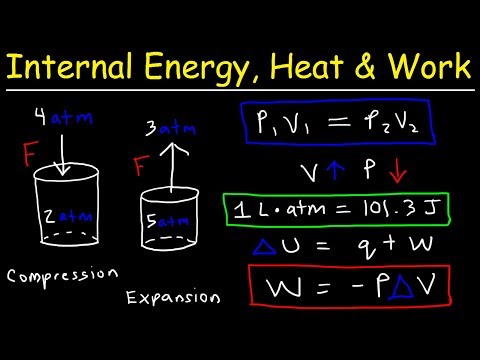 Internal Energy, Heat, and Work   Thermodynamics, Pressure & Volume, Chemistry Problems