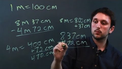 How to Add & Subtract Compound Meters & Centimeters : Measurement Conversions