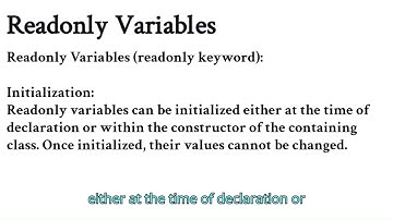 2 minutes understanding C# Constants and Readonly Variables