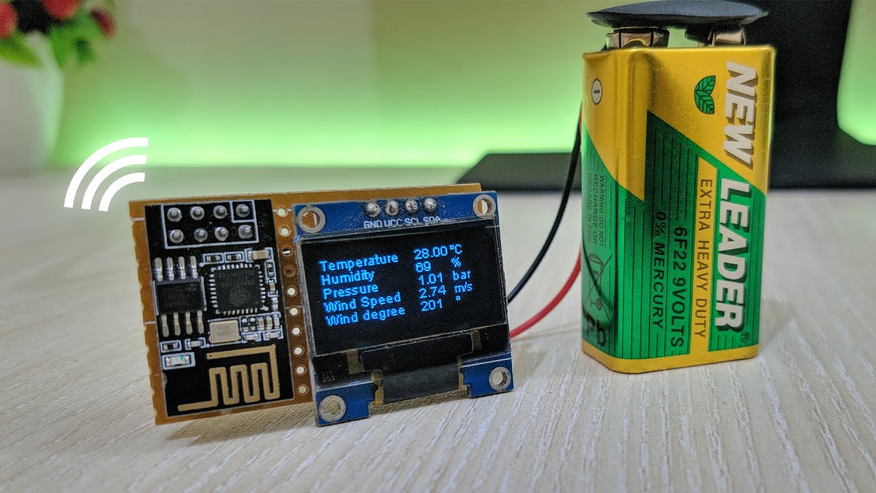 Diy Weather Wifi Weather Station Esp8266 Oled Display Youtube