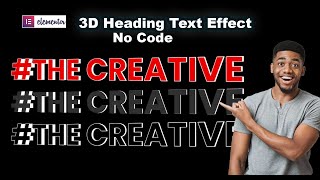 Create a 3D Heading TEXT Effects On HOVER - No Code | Elementor Tips and Tricks