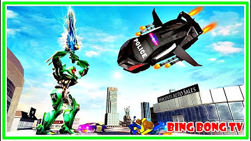 Flying Police Car Robot Hero: Robot Games - Best Android Gameplay | BingBong TV