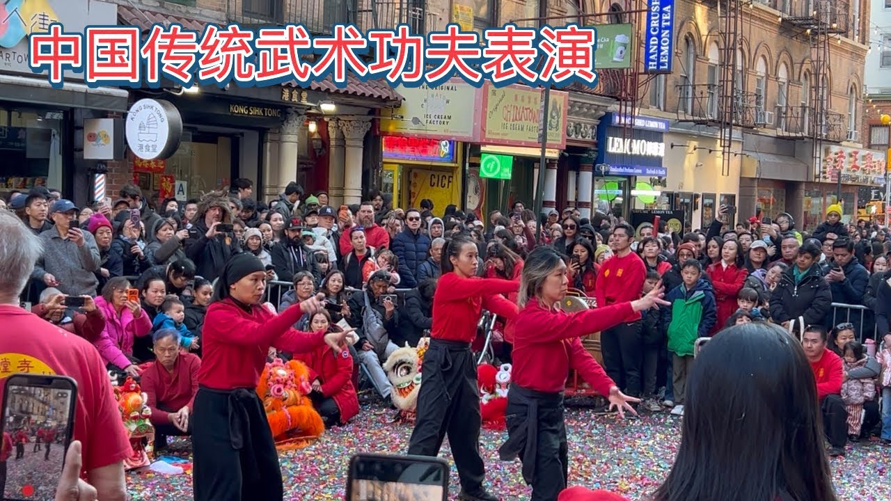 纽约唐人街中国传统功夫表演 #gongfu #chinesemartialarts #chinesenewyear #螳螂拳 