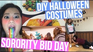 DIY HALLOWEEN COSTUMES + SORORITY BID DAY!!