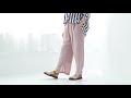『n'OrLABELストレートワイドゆるひらスラブパンツ』[ロング パンツ 春夏 レディース ボトムス ウォッシャブル パステル スリット ゆるひらスラブシリーズ]