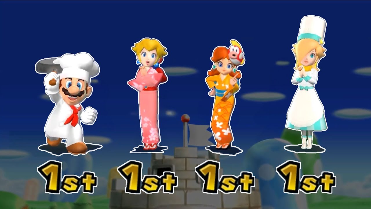 【마리오 파티 9】미니게임 마리오 대 피치 대 루이지 대 데이지 대 요시 (마스터 CPU)