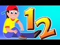 One Two Buckle My Shoe | Cartoon для детей | Популярная детский стишок | Учебное видео