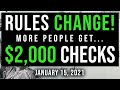 ($2000 CHECKS! NEW RULES! ELIGBILITY!) $2000 STIMULUS CHECK UPDATE & STIMULUS PACKAGE 1/15/2021