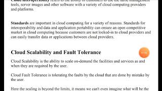 7.  Cloud Interoperability, standard and fault tolerance