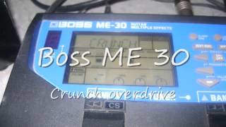 Boss ME 30 8 overdrives and distortions demo