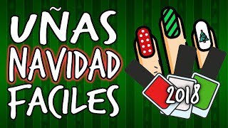 6 DISEÑOS de Uñas para NAVIDAD 2018 · ¡FÁCILES Y BELLAS! 