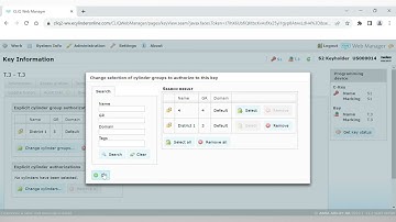 CLIQ Web Manager: Adding Cylinder Groups To A Key
