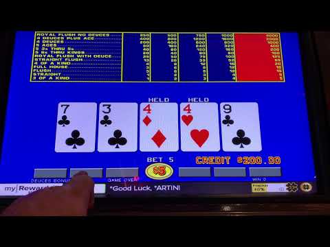 $25 a hand high limit video poker