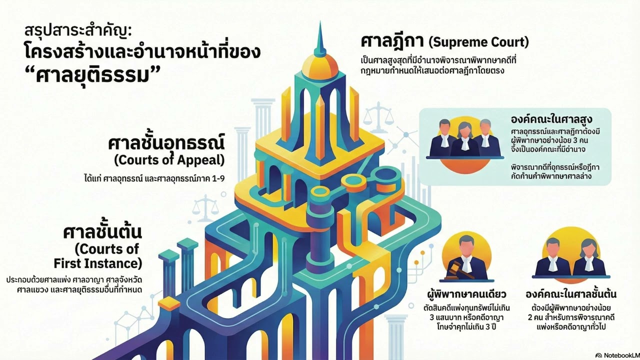 สรุปพระธรรมนูญศาลยุติธรรม
