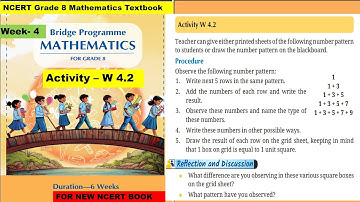 Class 8 Maths Bridge Program | W 4.2 | Activity 2 for Week 4 | 8th Class NCERT New Maths Book