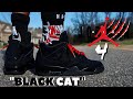 EARLY LOOK!! JORDAN 4 BLACK CAT "2020" REVIEW & ON FEET W/ LACE SWAPS!!