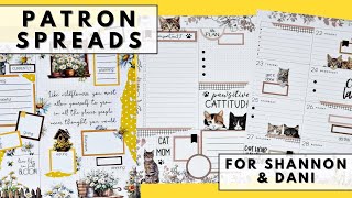 PLAN WITH ME | PATRON SPREADS FOR SHANNON & DANI | THE HAPPY PLANNER