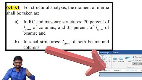 Moment of Inertia reduction for Columns and Beams for Dynamic Analysis|| IS Code| STAAD CONNECT