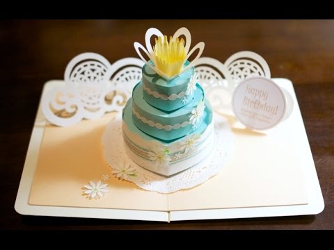 Pop Up Card Flower Cake お花のケーキ ポップアップカード Youtube