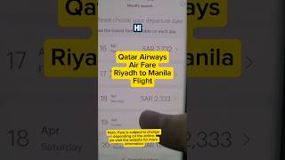 Kabayan! Qatar Airways Air Fare Riyadh to Manila Flights.#kabayan #flights #OFW