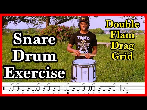 snare-drum-solo-exercise-|-double-flam-drag-grid