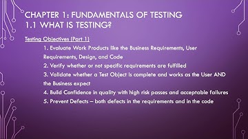 Chapter 1 Section 1 - IT 1200 Introduction to Software Quality Assurance