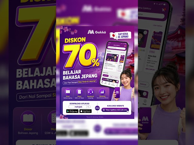 🔥 DISKON 70% Belajar Bahasa Jepang 🇯🇵 | Materi SSW & JFT Basic