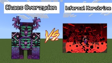 Chaos Overzyden vs Infernal Herobrine In Minecraft - Minecraft Mob Battle