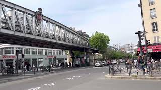 高架線を走るパリの地下鉄15区