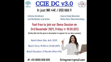 CCIE DC v3.0 - Demo Session - Dec. 3rd, 2021