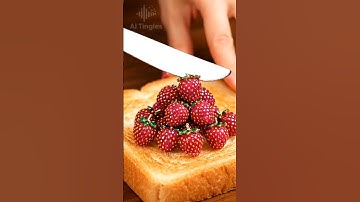 Spreading Strawberry on TOAST Satisfying AI ASMR #ASMR #Satisfying #SpreadingASMR #relaxingsound