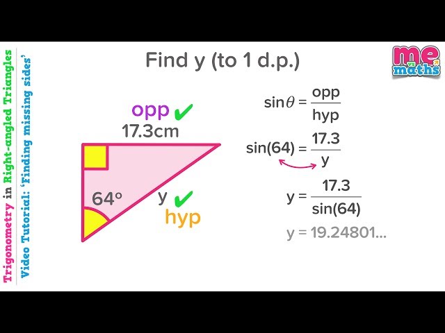 Finding Angles - Trigonometry in Right-angled Triangles - Tutorial /  Revision (4/5) 