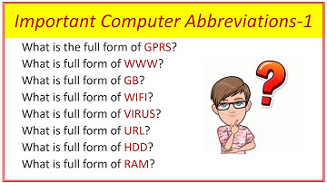 Computer #Abbreviations and #acronyms #1| #Computer Full Forms | #Computer Science GK #Quiz | MCQ