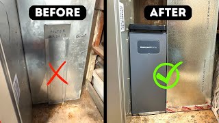 How To Upgrade Your HVAC Air Filter To A 5” Honeywell.  -6 Month Or More Runtime!-