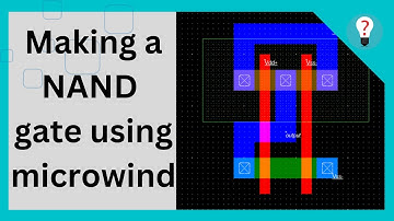 Making a NAND Gate in Microwind | #vlsi #electronics #microwind