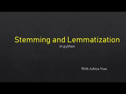 NLP Stemming and