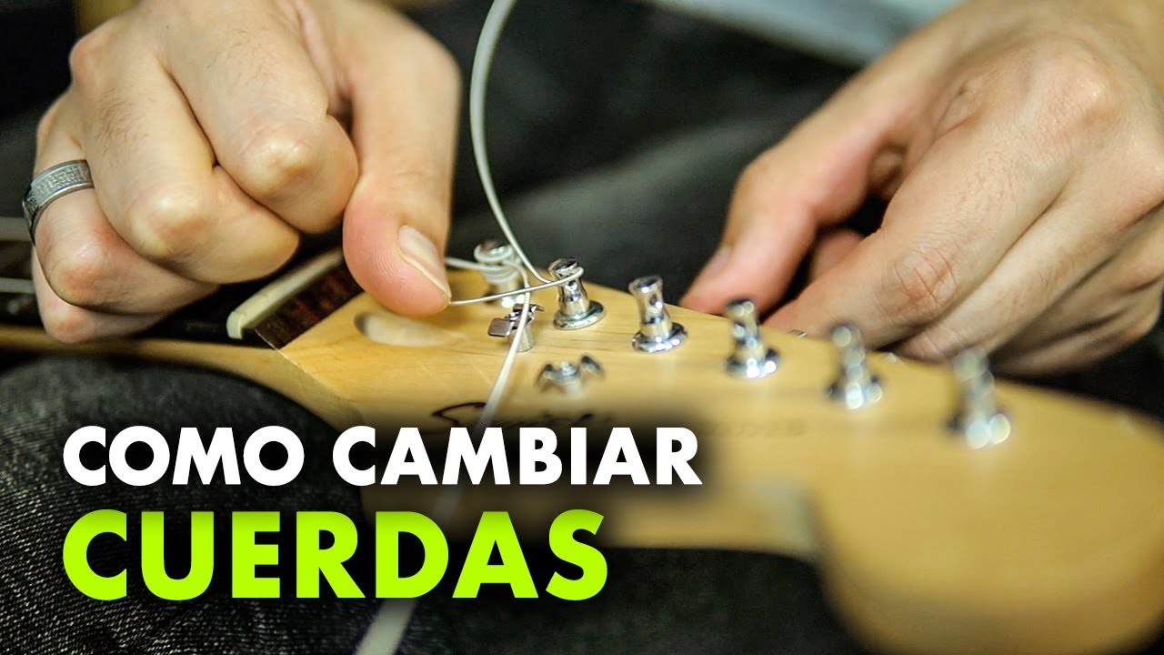 campana contacto caminar Como Cambiar Cuerdas De Guitarra Electrica! - YouTube