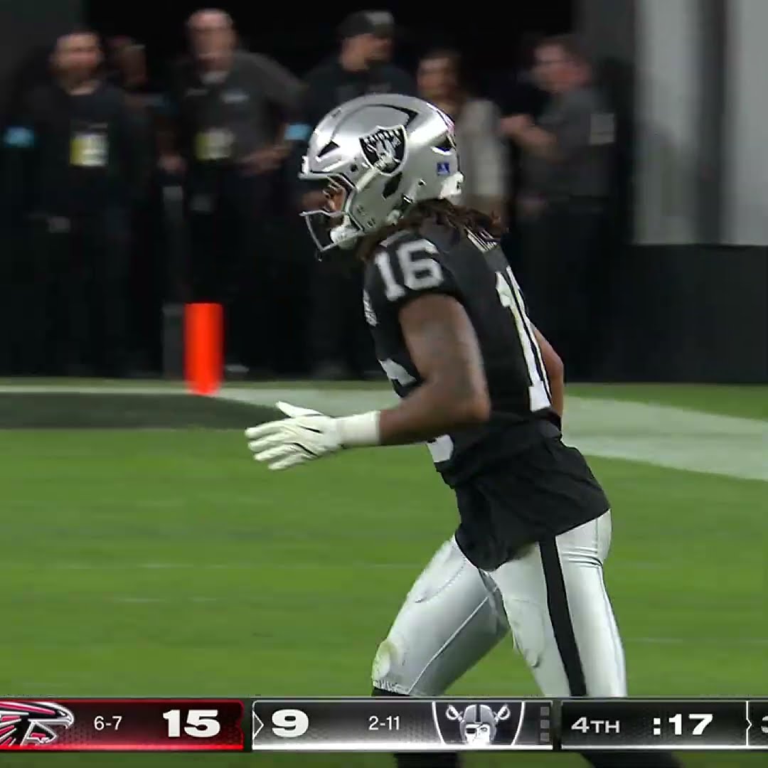 Jakobi Meyers catches for a 22-yard Gain vs. Atlanta Falcons