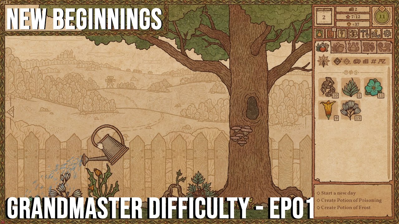 Новый старт — Potion Craft, уровень сложности Grandmaster, эпизод 1 — Без лишних слов, 4 ноября